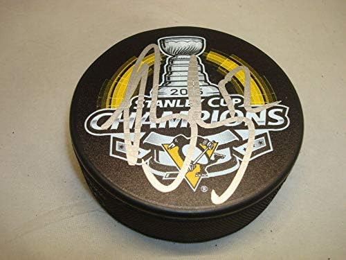Ben Lovejoy Pittsburgh Penguins'i İmzaladı Stanley Kupası Şampiyonları Hokey Diski 1B-İmzalı NHL Diskleri