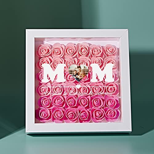 Kişiselleştirilmiş Anne Çiçek Gölge Kutusu 2023 Yeni Anneler Günü Resim Çerçevesi Hediyeleri Kendi Fotoğrafınızı ve
