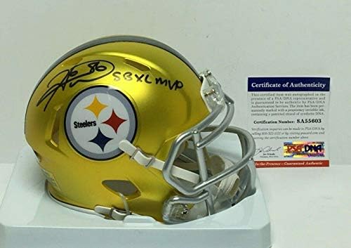 Hines Ward İmzalı Pittsburgh Steelers BLAZE Futbol Mini Kaskı SB XL MVP PSA İmzalı NFL Mini Kaskları
