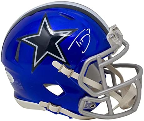 Trevon Diggs İmzalı Dallas Cowboys Mini Hız Çoğaltma Flaş Kask JSA ITP İmzalı NFL Kaskları