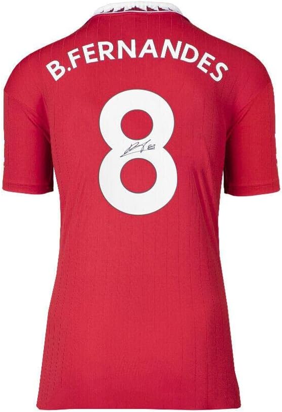 Bruno Fernandes Manchester United Forması İmzaladı: Ev Sahibi, 2022-23 İmzalı Futbol Formaları