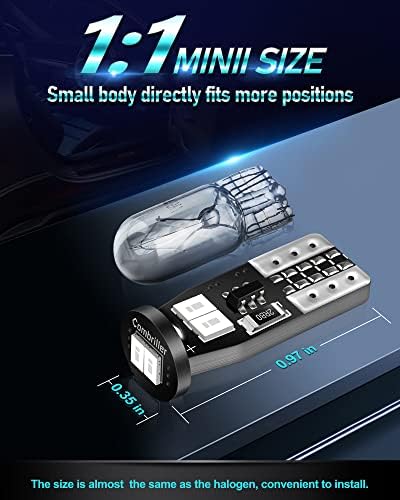 Combriller 194 LED ampul mavi, hata ücretsiz 194 168 LED ampul T10 2825 w5w Led iç araba ışıkları için araba lisansı