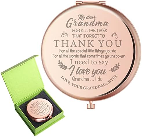 Büyükanne için hediyeler, Seni Sevdiğimi Söylemeliyim Büyükanne için Gül Altın Kompakt Ayna, Torunundan Büyükanne