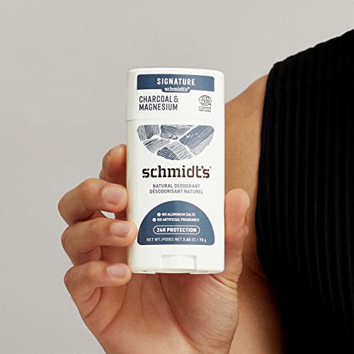 Schmidt'in Kadınlar ve Erkekler için Alüminyum İçermeyen Doğal Deodorantı, 24 Saat Koku Korumalı Kömür ve Magnezyum,