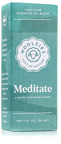 Woolzies %100 Pue Meditasyon Esansiyel yağı Karışımı 1 Fl Oz | Difüzyon veya Topikal Kullanım için Gevşemeyi Destekler