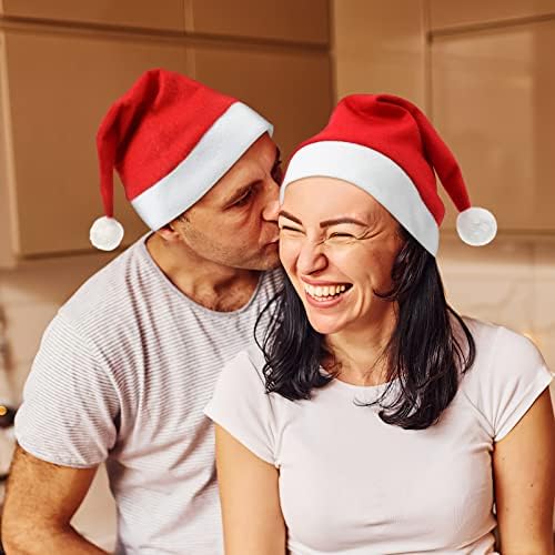 GALPADA yılbaşı dekoru 12 adet Noel Şapka 12 Pairs Noel Küpe Klasik Santa Şapka Parti Şapka Noel Tatil Şapka Erkekler