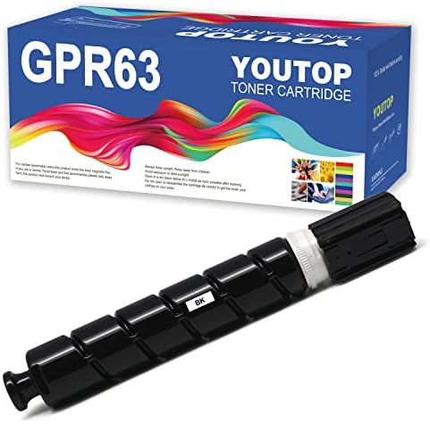 YOUTOP Yeniden Üretilmiş 1PK GPR-63 GPR63 Yüksek Verimli Siyah Toner Kartuşu Değiştirme canon için canon imageRUNNER
