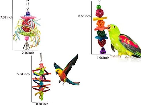 Kuş Oyuncakları Papağan Oyuncakları-Muhabbet Kuşları için 14 paket Kuş Oyuncakları, Muhabbet Kuşu Kuş Oyuncakları.Papağan