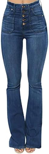 denim Fabrika üzerinde Özel Logo Damla Yüksek Bel İnce Streç Kalem Bayanlar Pantolon Streç Kot Kovboy Uzun Uzunbacak