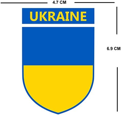 ONLUK.LONDRA 5 Set Ukrayna Bayrağı Crest Demir on Serigrafi Kumaş Aplike Makinesi Yıkanabilir Transferi Ukrayna Crest
