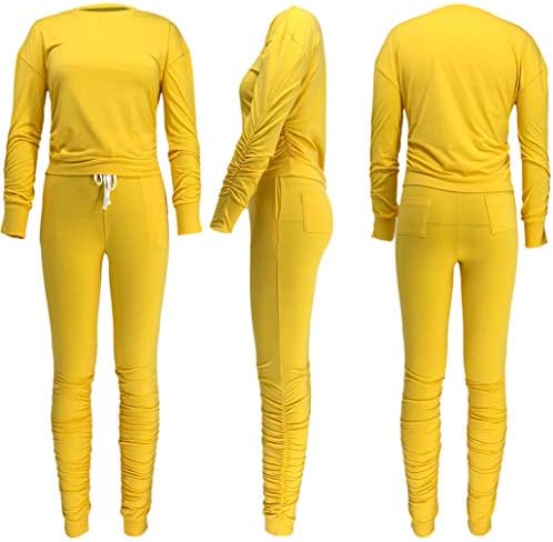 LINLIS İki Adet Kıyafetler Kadınlar için Jogger Setleri Eşofman Uzun Kollu Tayt Uzun pantolon spor takımları Eşofman