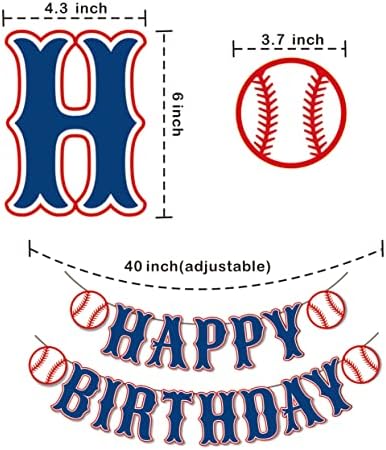 Mutlu yıllar afiş beyzbol, Lacivert, Beyzbol Doğum Günü partisi süslemeleri