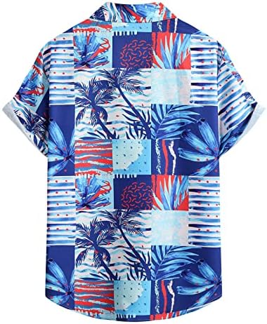 2023 Yeni Erkek Hawaii Baskı Sahil Plaj Yaka Düğmesi T Shirt Gömlek Kısa Kollu Gömlek Plaj Giysileri Atletik