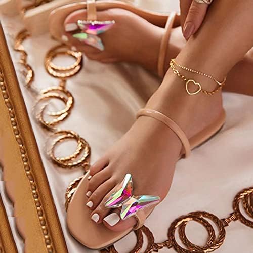 UQGHQO kadın parmak arası sandalet, Kadınlar için Sandalet Çiçek Düz Sandalet Slip-On Flip Flop Rahat Yaz 2021 plaj