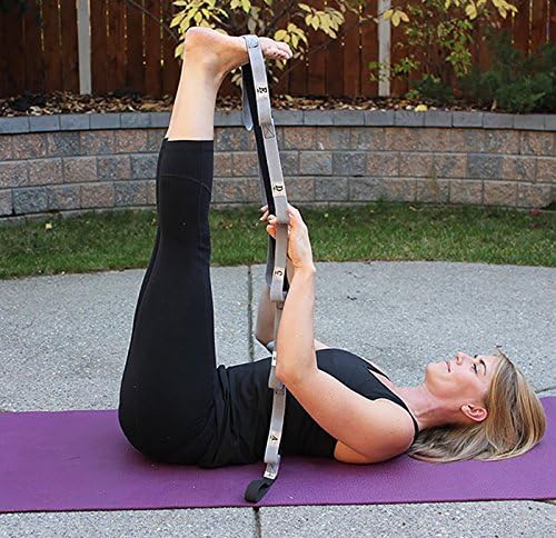 Natasha Johnson İlmekli Elastik Germe Kayışı, Yoga Germe Kayışı, 2,5 Metre Uzunluğunda Yardımcı Yoga İpi Esnek Bantlı