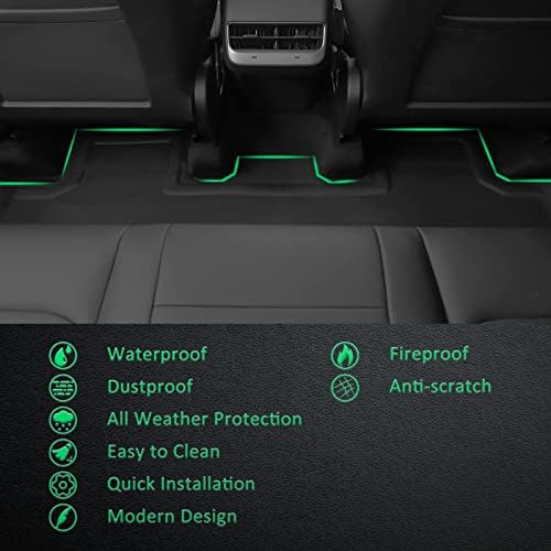 CARDECO Model Y Kat Mat Tesla 2022 için Özel Fit 3D Paspaslar Gömlekleri Hava Koşullarına Dayanıklı Su Geçirmez ve
