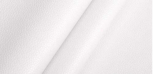 Yumuşak deri kumaş kanepe araba iç deri su geçirmez deri malzeme litchi suni PU deri 50145 cm (Beyaz)