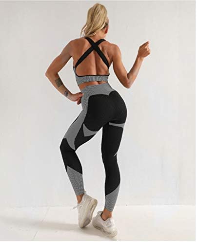 Veriliss 3 adet Dikişsiz Kıyafet Egzersiz Setleri Kadınlar için Spor Salonu, Fitness Spor Okulu koşu giysisi yoga