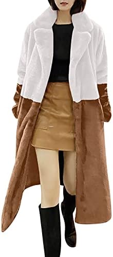 FOVIGUO Kadın Kışlık Mont, Uzun Kollu Hırka Kadın Modern Kış Tunik Gecelik Sıcak Hırka Yaka Kabarık Fit