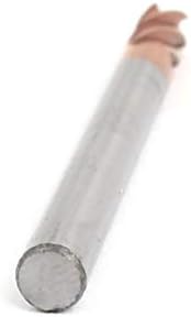 X-DREE 4mm matkap delik 4mm Kesme Çapı Sarmal Oluk 4-Flüt Tungsten Çelik End Mill (4mm çap 4mm Çap) helicoidal 4 -