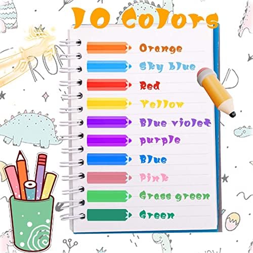 Kalem Şekilli Sevimli Silgi, Gökkuşağı Renkli 10 Adet Kawaii Silgi Çocuklar için Kalem Silgi Kızlar ve Erkekler için