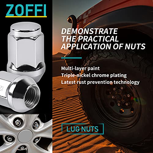 ZOFFI M12x1. 5 Lug Kuruyemiş - 2006-2019 Ford Fusion, 2000-2019 Ford Focus, 2001-2019 Ford Escape Satış Sonrası Tekerlek
