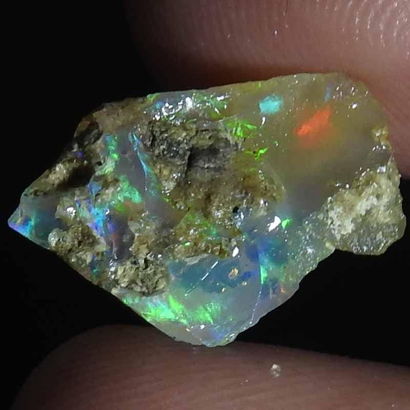 Jewelgemscraft™ 04.30 Ct. Ultra Yangın Ham Opal Taş, Doğal Kaba, Taş Kristalleri, Etiyopya Opal Kaya, Takı Yapma Malzemeleri,