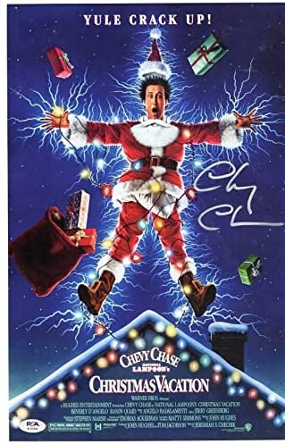 Chevy Chase İmzalı PSA/DNA Kimlik Doğrulamalı 12x18 'Noel Tatili' Film Afişi