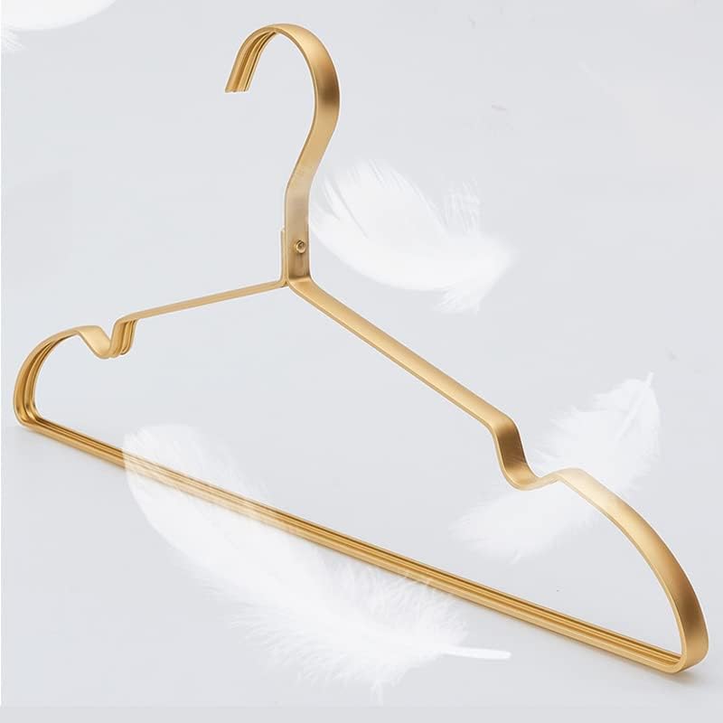 FAN YE 5/10 Adet Metal Askı Alüminyum Alaşımlı Giyim Kurutma Rafı Kaymaz Elbise Havlu vestiyer Dolap Askıları Altın