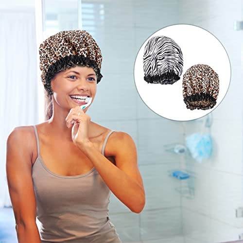 DOITOOL Bayan Şapka Bayan Şapka Bayan Şapka Ayarlanabilir Uyku Kaput Kullanımlık Duş Şapka Banyo Kap Elastik Spa Kap