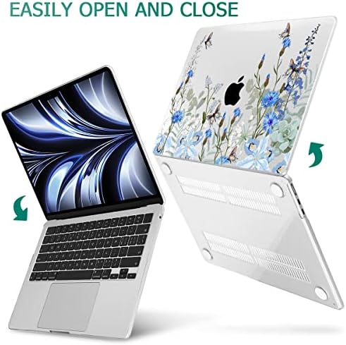 Mayıs Chen En Yeni MacBook Air 13.6 inç Kılıf ile Uyumlu 2022 Sürüm Modeli A2681 M2 Çip,Plastik Sert Kılıf Klavye