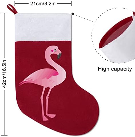 Flamingo Noel Çorap Asılı Çorap Baskı Noel Ağacı Şömine Süslemeleri