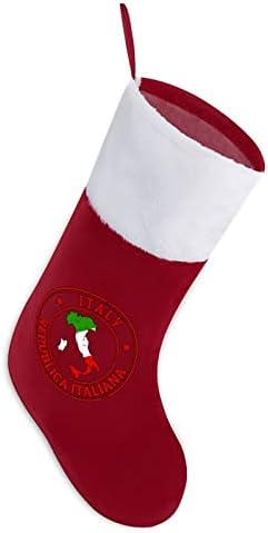 Italya Republica Italiana Noel Çorap Çorap Peluş Şömine Asılı Noel Ağacı Ev Dekorasyonu için