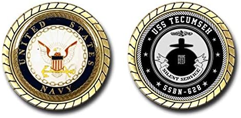 USS Tecumseh SSBN - 628 ABD Donanması Denizaltı Mücadelesi Coin - Resmi Lisanslı