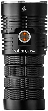 sofirn Q8 Pro Süper Parlak El Feneri 11000 Lümen (5000K), 4X LED'li şarj edilebilir El Feneri, USB-C Şarj Portu, Kamp,