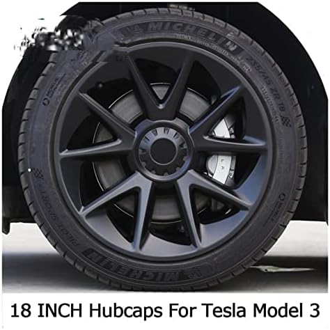 4 adet Tekerlek Hubcap ile Uyumlu Tesla Modeli 3 2022 Araba Performans Değiştirme 18 İnç Kapakları Tam Sarma Jant