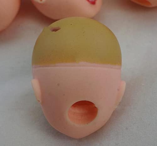 WellieSTR 50 Adet Var Boya Bebek Kafası Yumuşak Plastik Oyuncak Bebek Yeniden Boyama Uygulama Makyaj DIY Kafaları