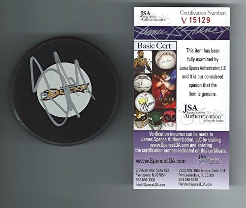 Scott Niedermayer Anaheim Ducks Diski İmzaladı JSA Kimliği Doğrulanmış V15129-İmzalı NHL Diskleri