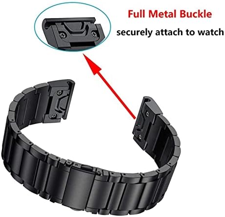FORFC Yeni 26mm Paslanmaz Çelik Tutuşunu Kordonlu Saat Kayışı için Garmin İniş Mk1 İzle Easyfit Bilek Bandı için İniş
