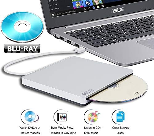 USB 3.0 Blu-ray SuperDrive Optik Sürücü Harici Taşınabilir DVD Oynatıcı Apple iMac Mac Mini Pro için Geç 2012 21.5