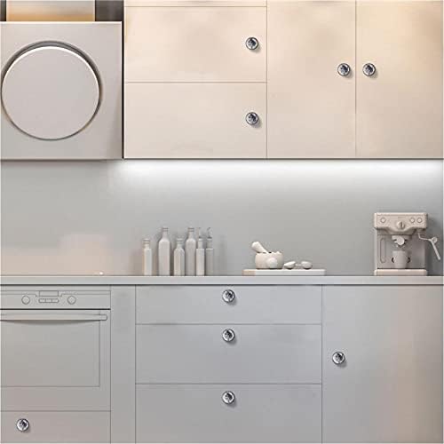 12 Adet Estetik Unicorn Beyaz Desen Cam Topuzlar Dresser Çekmeceler, 1.37 x 1.10 in Yuvarlak Mutfak Dolabı Çeker Ev