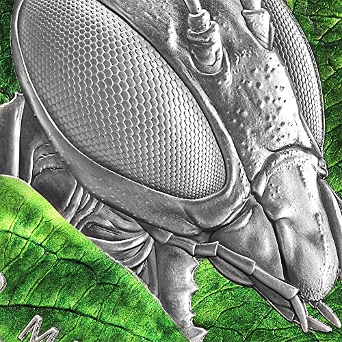 2022 DE Makro Böcekler PowerCoin Makro Mantis Böcekler 2 Oz Gümüş Sikke 5 $ Niue 2022 Antika Kaplama