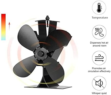 LIXFDJ şömine radyatör enerji tasarrufu şömine 4 bıçak ısı Powered soba Fan günlük ahşap brülör çevre dostu sessiz