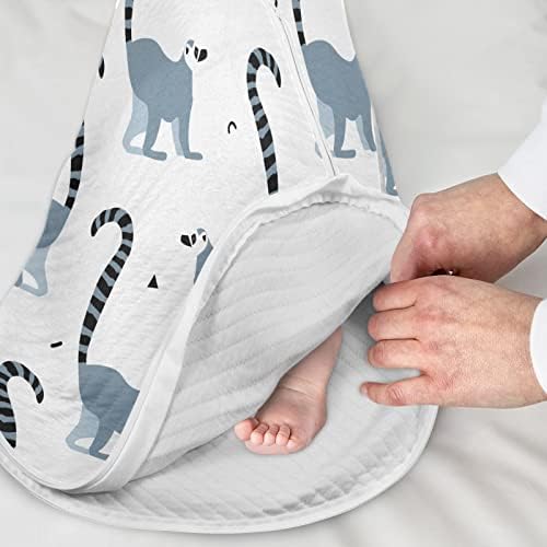 vvfelıxl Unisex Lemurlar Bebek Uyku Tulumu, Bebek Giyilebilir Battaniye, Yürümeye Başlayan uyku tulumu, uyku tulumu