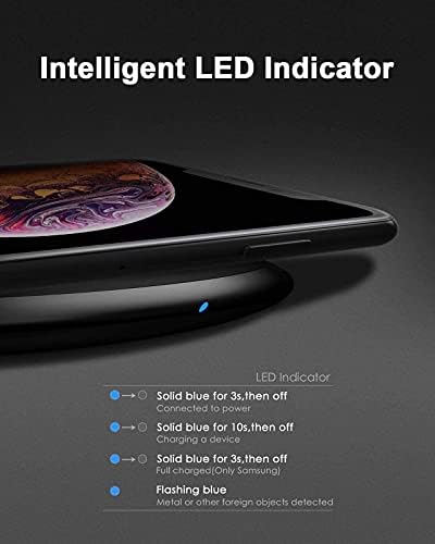 NANAMİ Hızlı Kablosuz Şarj Cihazı-Qi Sertifikalı Kablosuz Şarj Standı Pad Seti, Uyumlu iPhone 13/12 / SE 2020/11 Pro