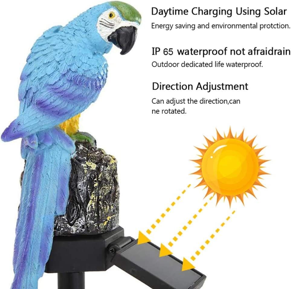 ComphyGo papağan güneş ışığı sahte papağan su geçirmez IP65 açık güneş enerjili Led yolu çim Yard bahçe lambaları,