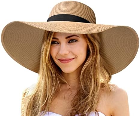 Bayan güneş şapkası UV Koruma Geniş Ağızlı geniş disk plaj şapkası Katlanabilir Roll-Up Hasır Şapkalar Kadınlar için
