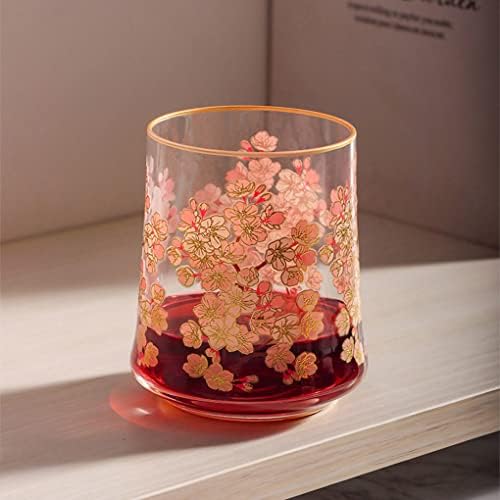BEKLEYİN FLY Yaratıcı Kiraz Çiçeği Cam Kahve Kupa çay bardağı süt kupası meyve suyu fincanı Kahvaltı Kupa Seti 2-10