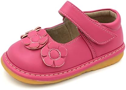 Little Mae's Boutique Mary Jane Yürümeye Başlayan Kızlar için Gıcırtılı Ayakkabılar, Çıkarılabilir Gıcırtılı ve Ayarlanabilir