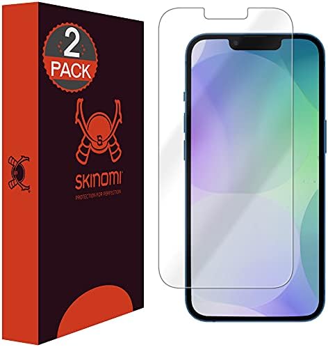 Skinomi Ekran Koruyucu Apple iPhone ile Uyumlu 13 Mini (5.4 inç) (2'li Paket) Şeffaf TechSkin TPU Kabarcık Önleyici